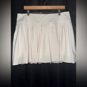 Athleta White Pleated Skirt